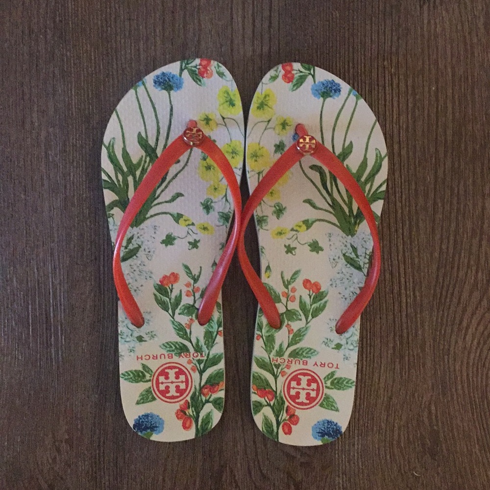 Tory Burch Floral Flip Flops!